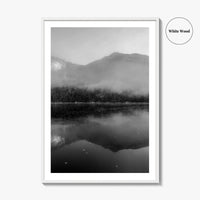 Lake Konigssee Black and White Fine Art Photo Print, Berchtesgaden, Germany, Bavarian Alps Poster
