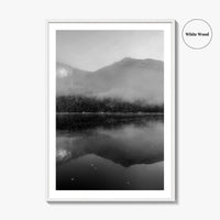 Lake Konigssee Black and White Fine Art Photo Print, Berchtesgaden, Germany, Bavarian Alps Poster