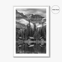 Lake O'Hara Black and White Fine Art Photo Print, Yoho National Park Poster