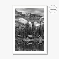 Lake O'Hara Black and White Fine Art Photo Print, Yoho National Park Poster