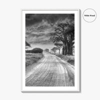 Tanzania Black and White Fine Art Photo Print, Africa Wall Art, Safari Poster