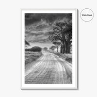 Tanzania Black and White Fine Art Photo Print, Africa Wall Art, Safari Poster