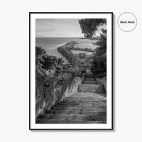 Santa Maria di Leuca Black and White Fine Art Photo Print, Puglia Italy Poster