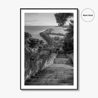 Santa Maria di Leuca Black and White Fine Art Photo Print, Puglia Italy Poster