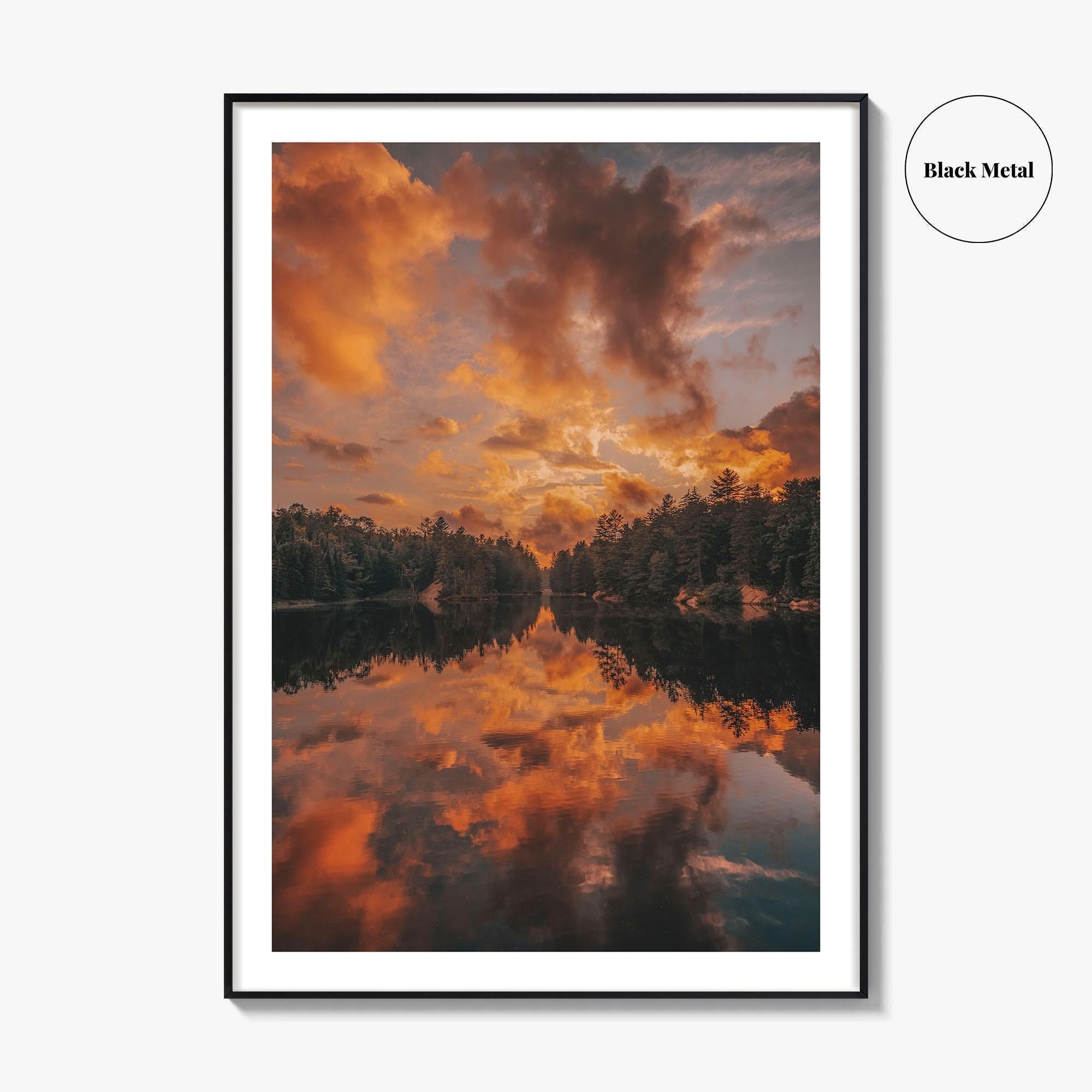 Horseshoe Lake Fine Art Photo Print, Adirondack Mountains, New York USA Wall Poster