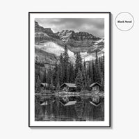 Lake O'Hara Black and White Fine Art Photo Print, Yoho National Park Poster
