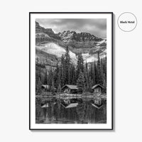 Lake O'Hara Black and White Fine Art Photo Print, Yoho National Park Poster