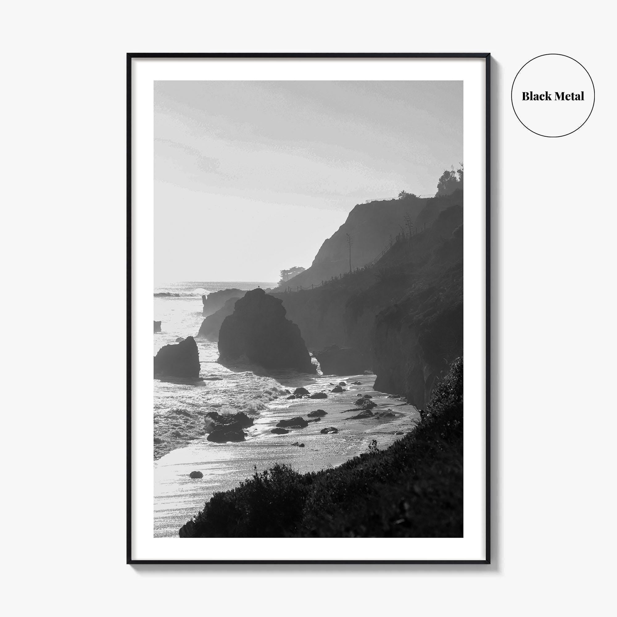 Malibu Black and White Fine Art Photo Print, Los Angeles California Poster