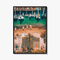 Newport Beach Fine Art Photo Print, OC California, Aerial Basketball Court, Coastal Poster