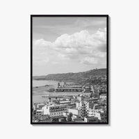 Trieste Black and White Fine Art Photo Print, Italy Panorama Wall Art Poster