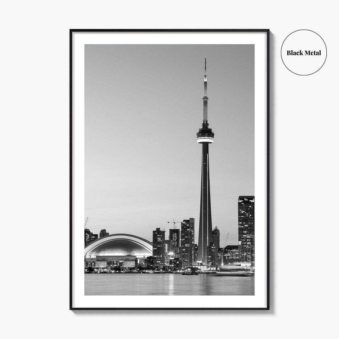 Toronto Skyline Black and White Fine Art Photo Print, Ontario Canada, Wall Decor Poster