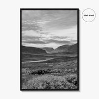 Kungsleden Black and White Fine Art Photo Print, Abisko Swedish Lapland Landscape Poster