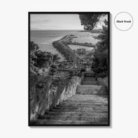 Santa Maria di Leuca Black and White Fine Art Photo Print, Puglia Italy Poster