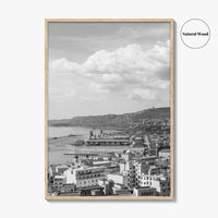 Trieste Black and White Fine Art Photo Print, Italy Panorama Wall Art Poster