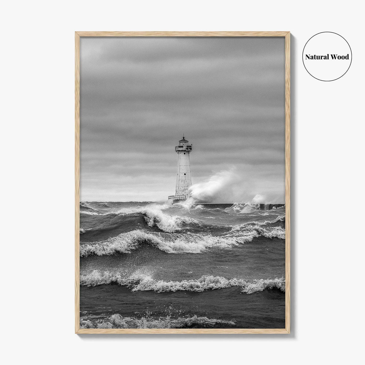 Sodus Point Lighthouse Black and White Fine Art Photo Print, Lake Ontario Poster