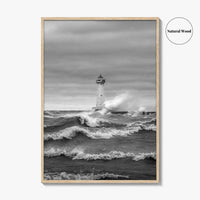 Sodus Point Lighthouse Black and White Fine Art Photo Print, Lake Ontario Poster
