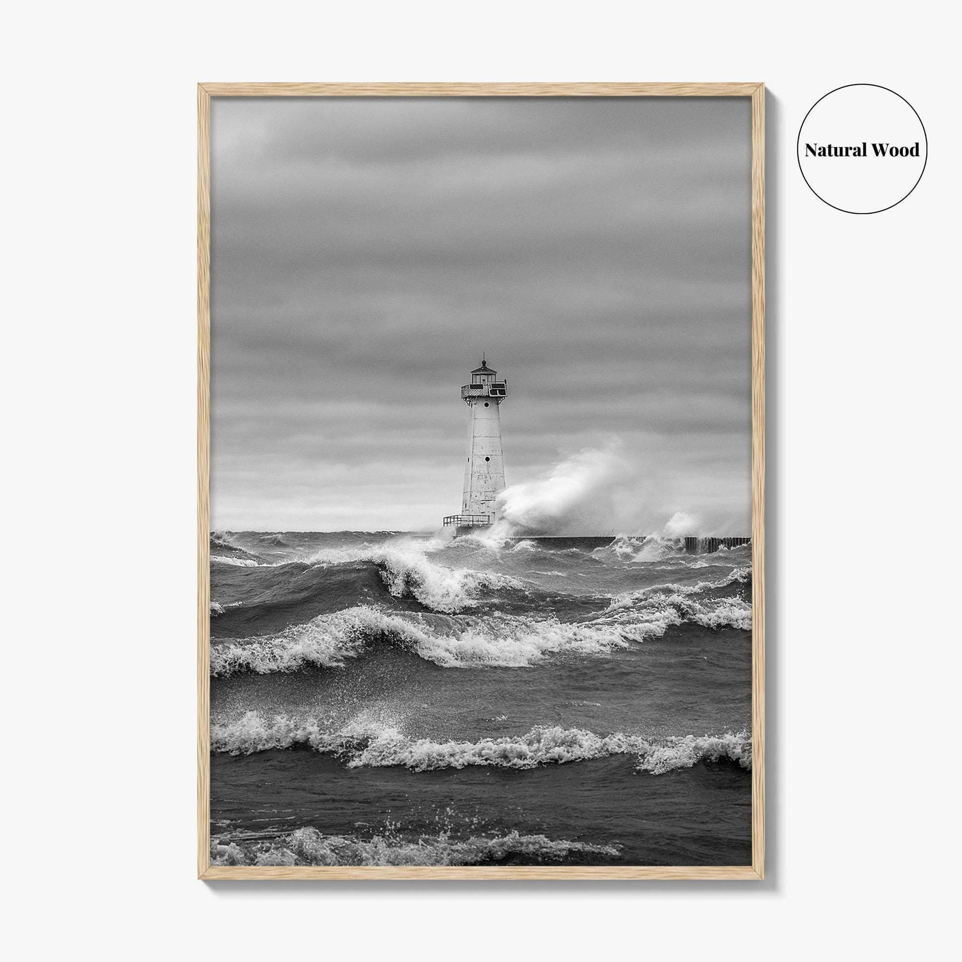 Sodus Point Lighthouse Black and White Fine Art Photo Print, Lake Ontario Poster