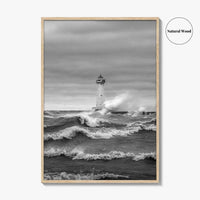 Sodus Point Lighthouse Black and White Fine Art Photo Print, Lake Ontario Poster