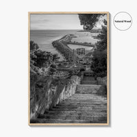 Santa Maria di Leuca Black and White Fine Art Photo Print, Puglia Italy Poster