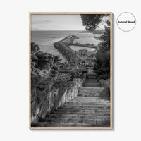 Santa Maria di Leuca Black and White Fine Art Photo Print, Puglia Italy Poster