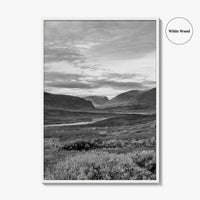 Kungsleden Black and White Fine Art Photo Print, Abisko Swedish Lapland Landscape Poster