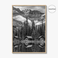 Lake O'Hara Black and White Fine Art Photo Print, Yoho National Park Poster