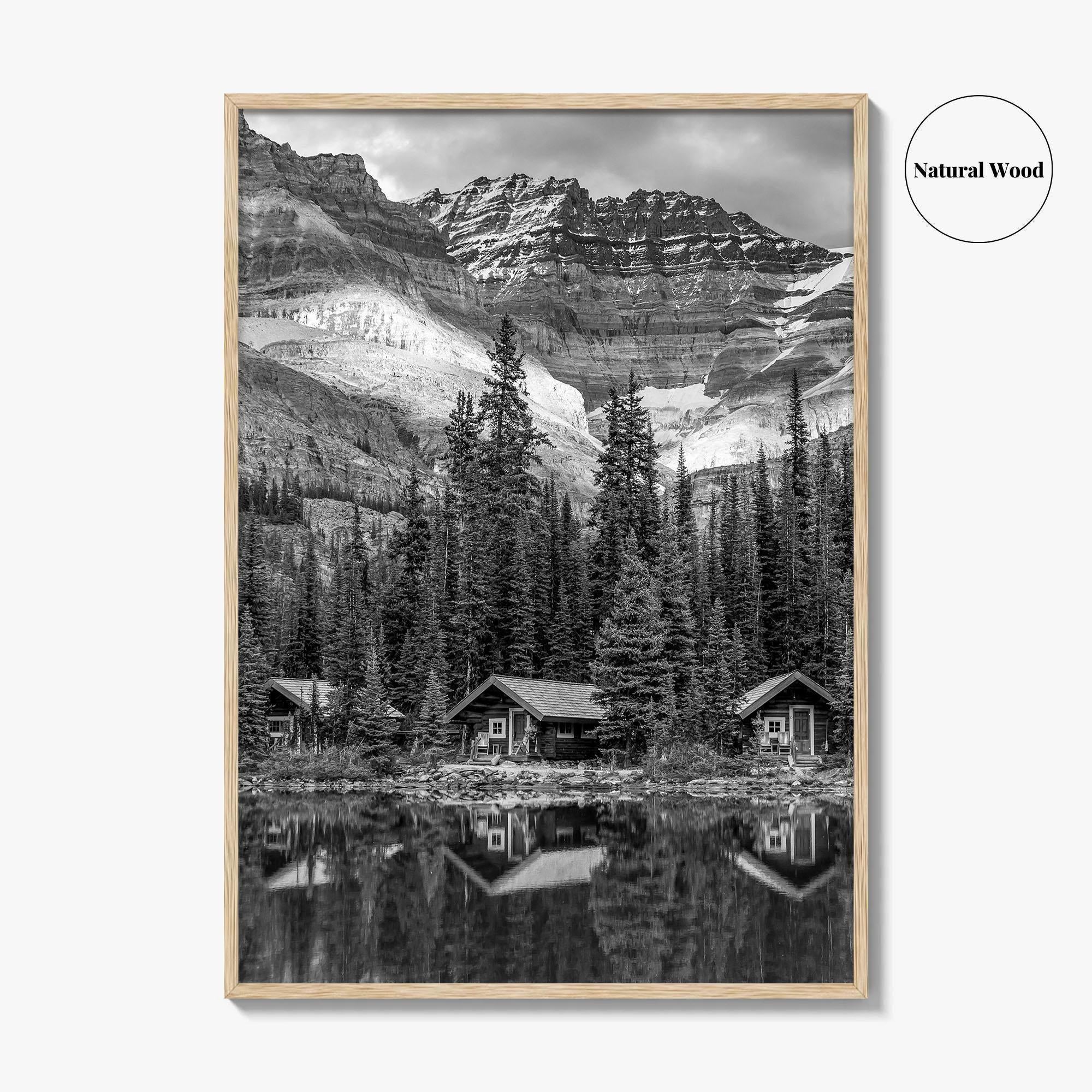 Lake O'Hara Black and White Fine Art Photo Print, Yoho National Park Poster