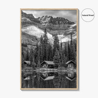 Lake O'Hara Black and White Fine Art Photo Print, Yoho National Park Poster