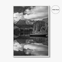 High Tatras Black and White Fine Art Photo Print, Strbske Pleso Lake, Slovakia Poster