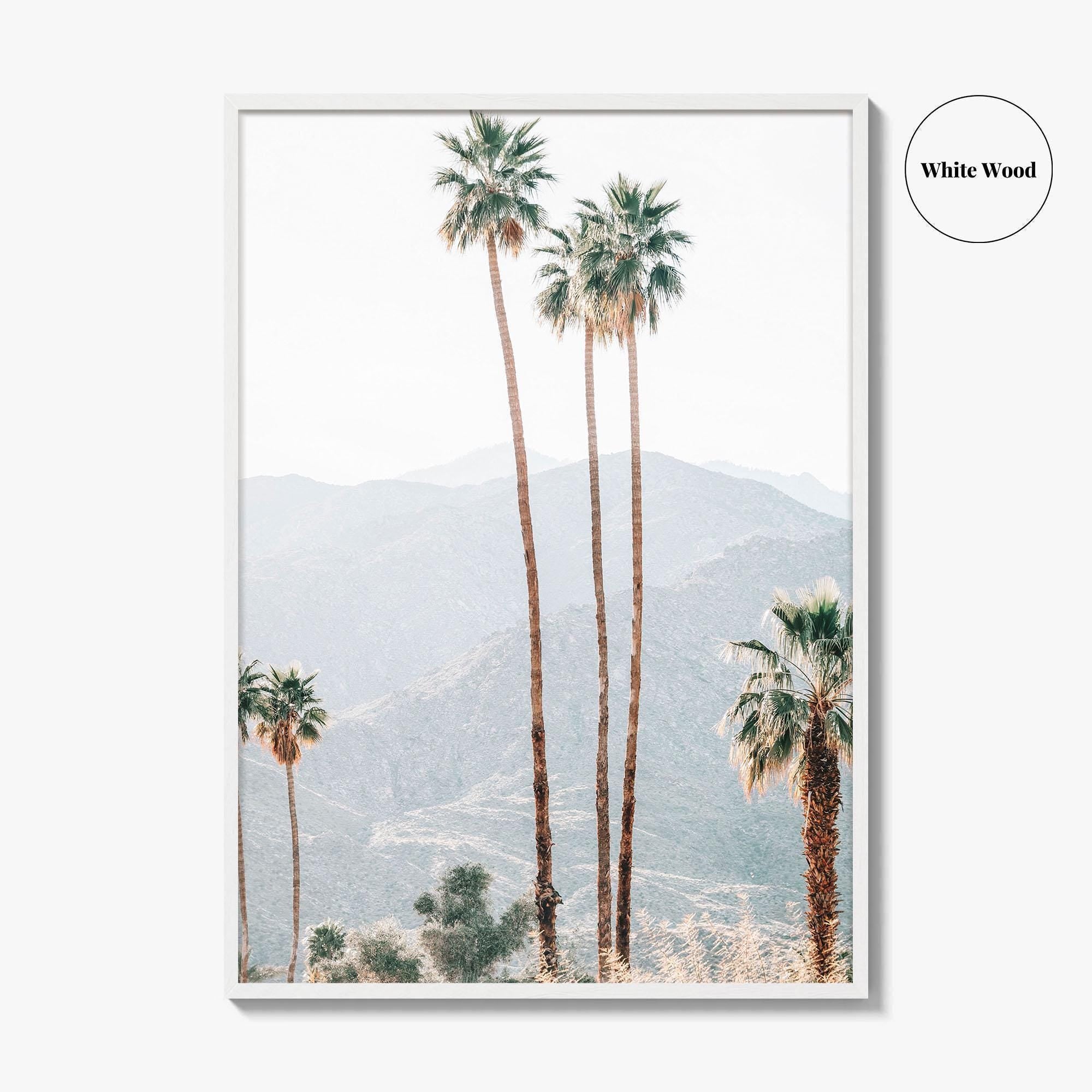 Palm Springs Fine Art Photo Print, Palm Trees, Mountains, California Poster, Coachella Valley