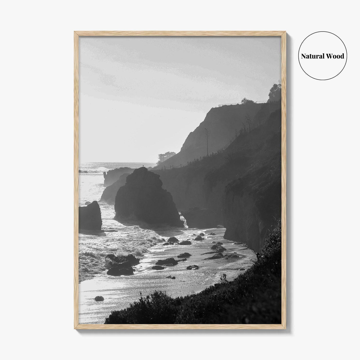 Malibu Black and White Fine Art Photo Print, Los Angeles California Poster
