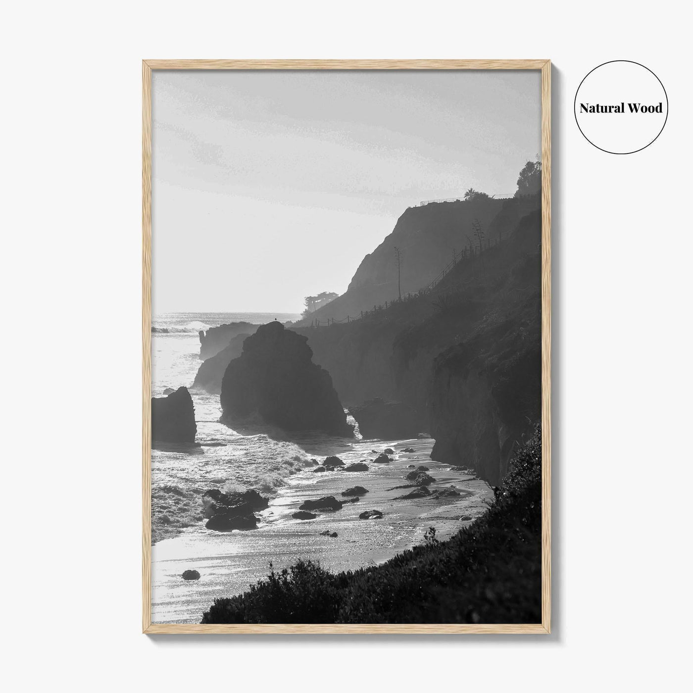 Malibu Black and White Fine Art Photo Print, Los Angeles California Poster