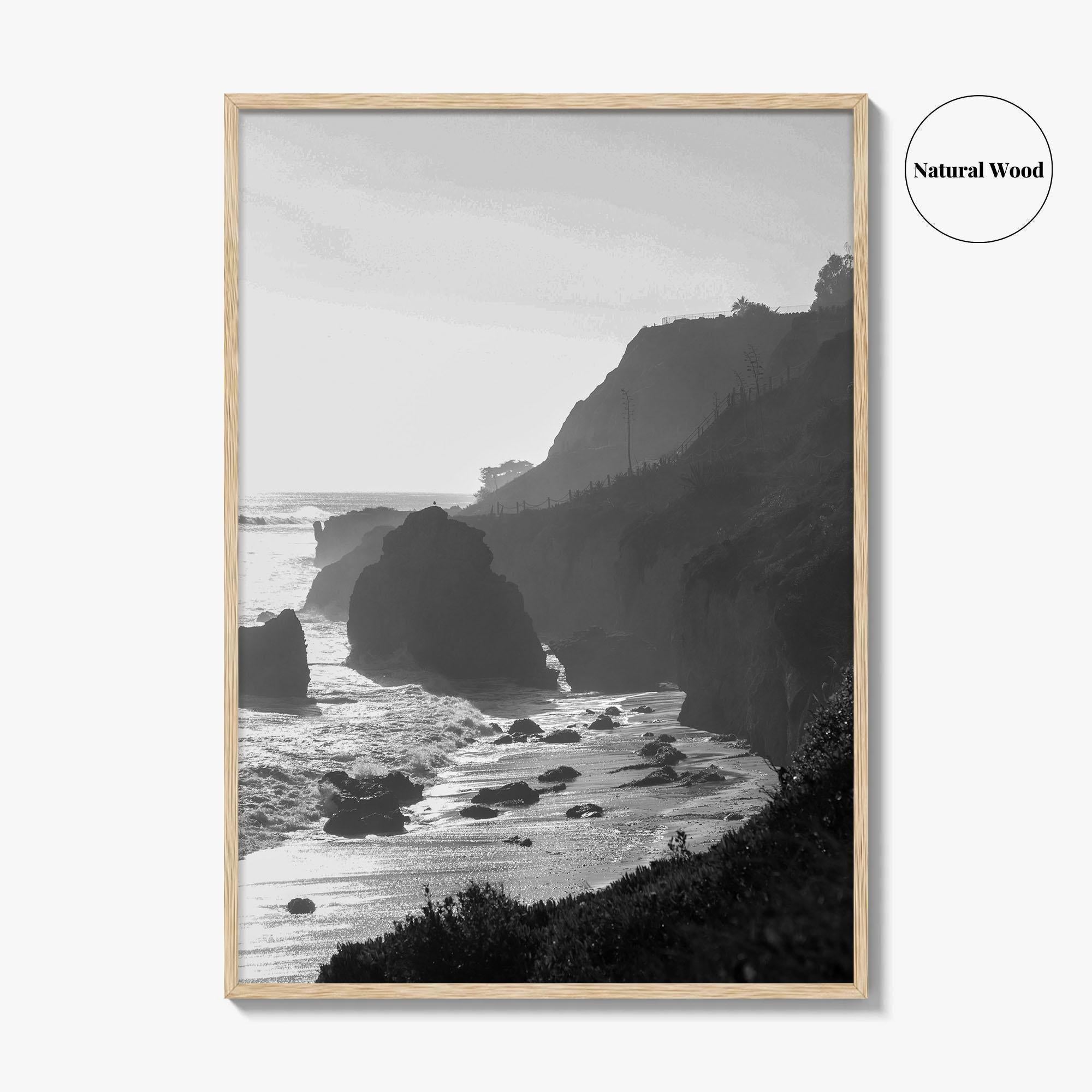 Malibu Black and White Fine Art Photo Print, Los Angeles California Poster