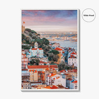 Lisbon Skyline Fine Art Photo Print, Portugal, Sao Jorge Castle, Lisboa Wall Poster