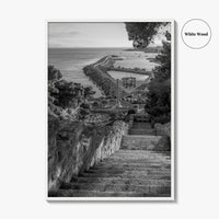 Santa Maria di Leuca Black and White Fine Art Photo Print, Puglia Italy Poster