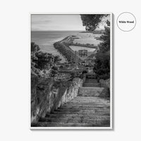 Santa Maria di Leuca Black and White Fine Art Photo Print, Puglia Italy Poster