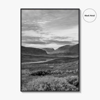 Kungsleden Black and White Fine Art Photo Print, Abisko Swedish Lapland Landscape Poster