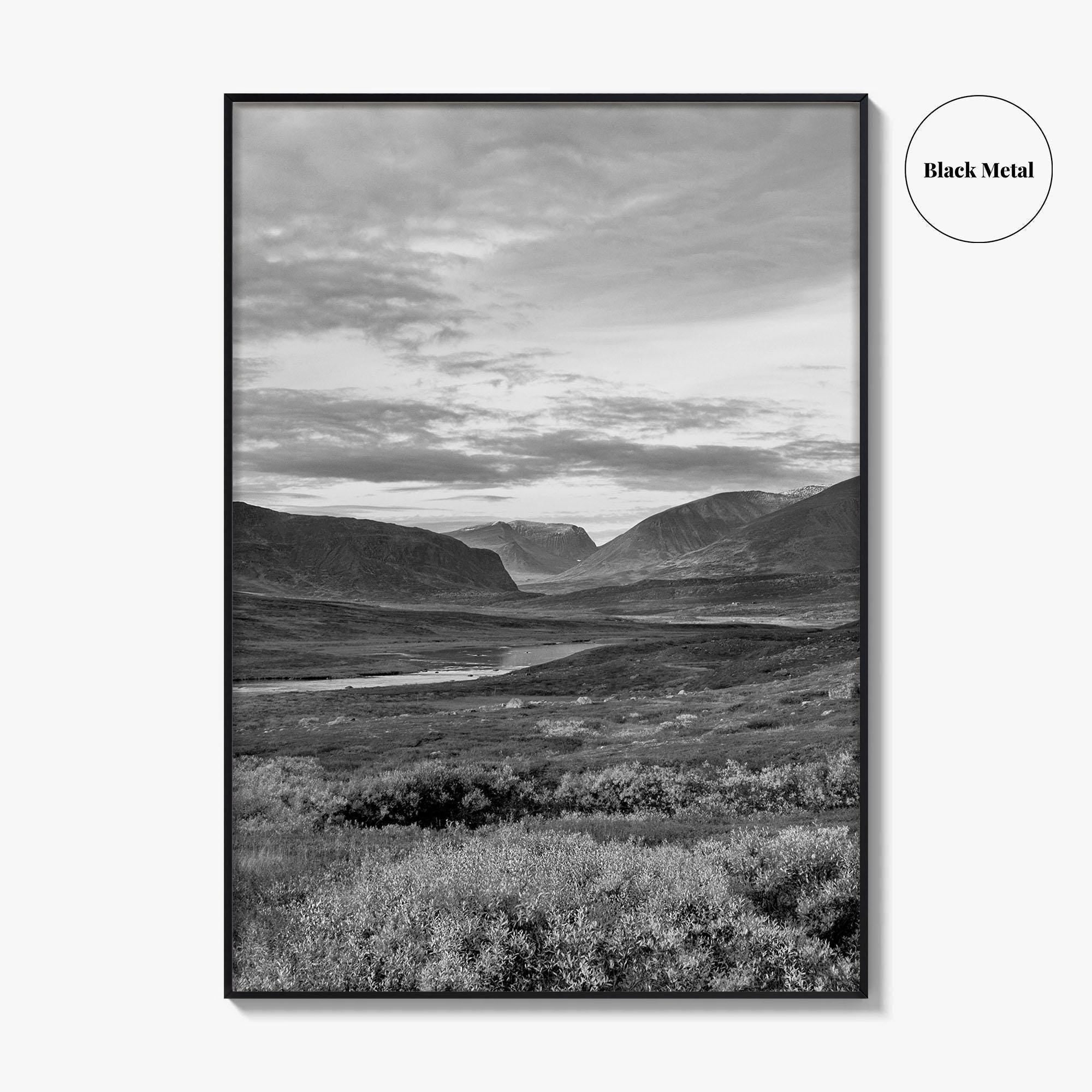 Kungsleden Black and White Fine Art Photo Print, Abisko Swedish Lapland Landscape Poster