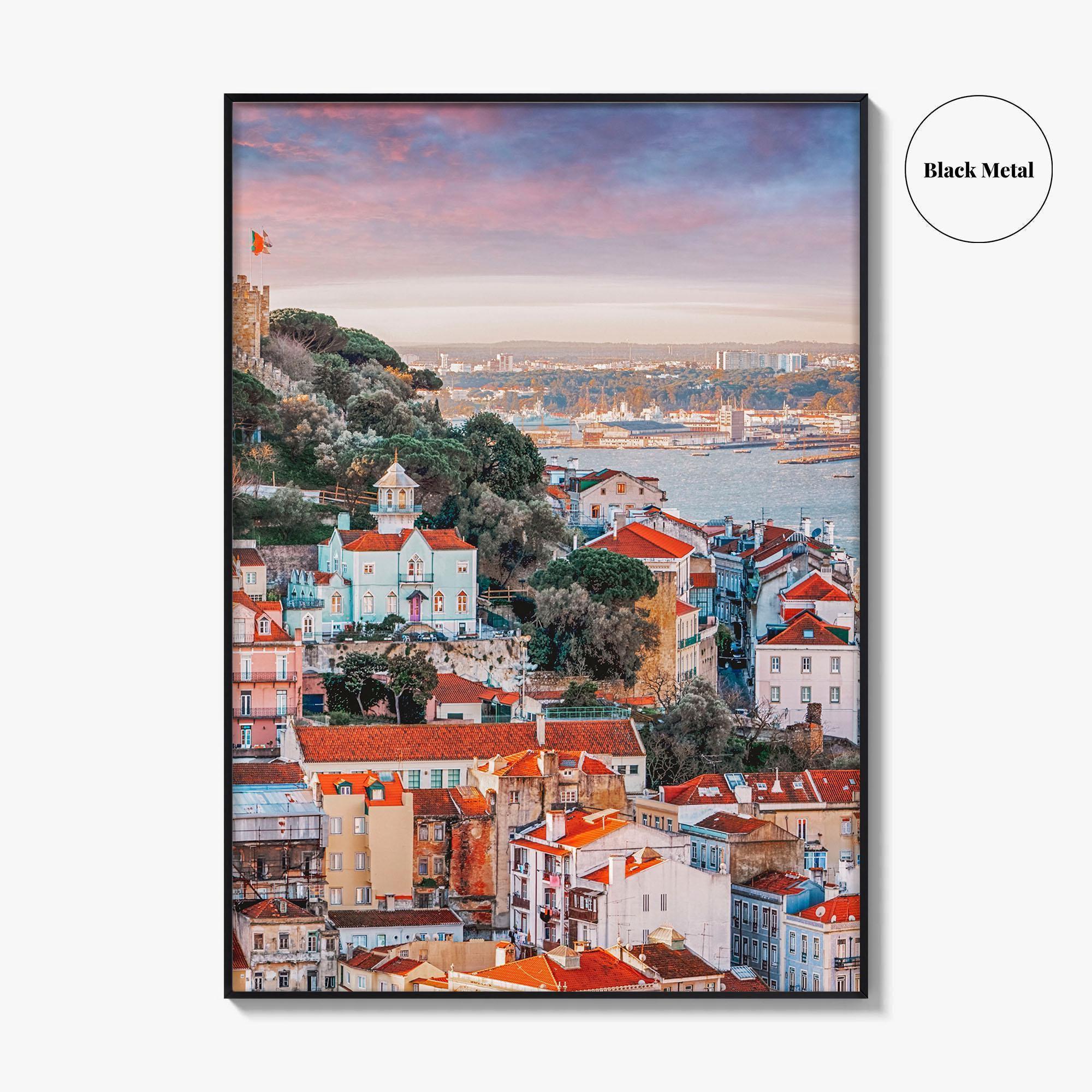 Lisbon Skyline Fine Art Photo Print, Portugal, Sao Jorge Castle, Lisboa Wall Poster