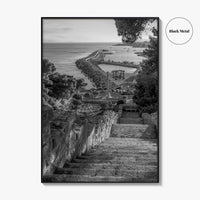 Santa Maria di Leuca Black and White Fine Art Photo Print, Puglia Italy Poster