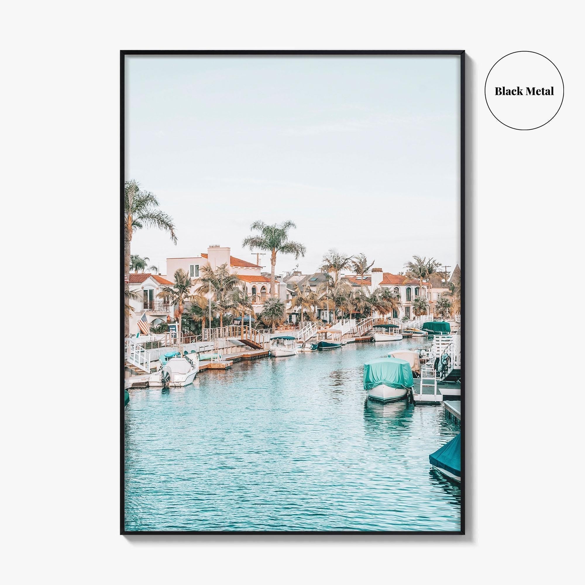 Naples Long Beach Fine Art Photo Print, California USA, Canal Boats, Poster