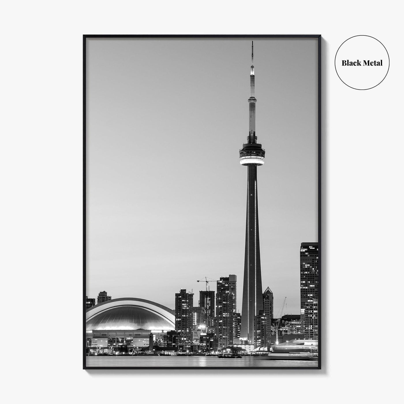 Toronto Skyline Black and White Fine Art Photo Print, Ontario Canada, Wall Decor Poster