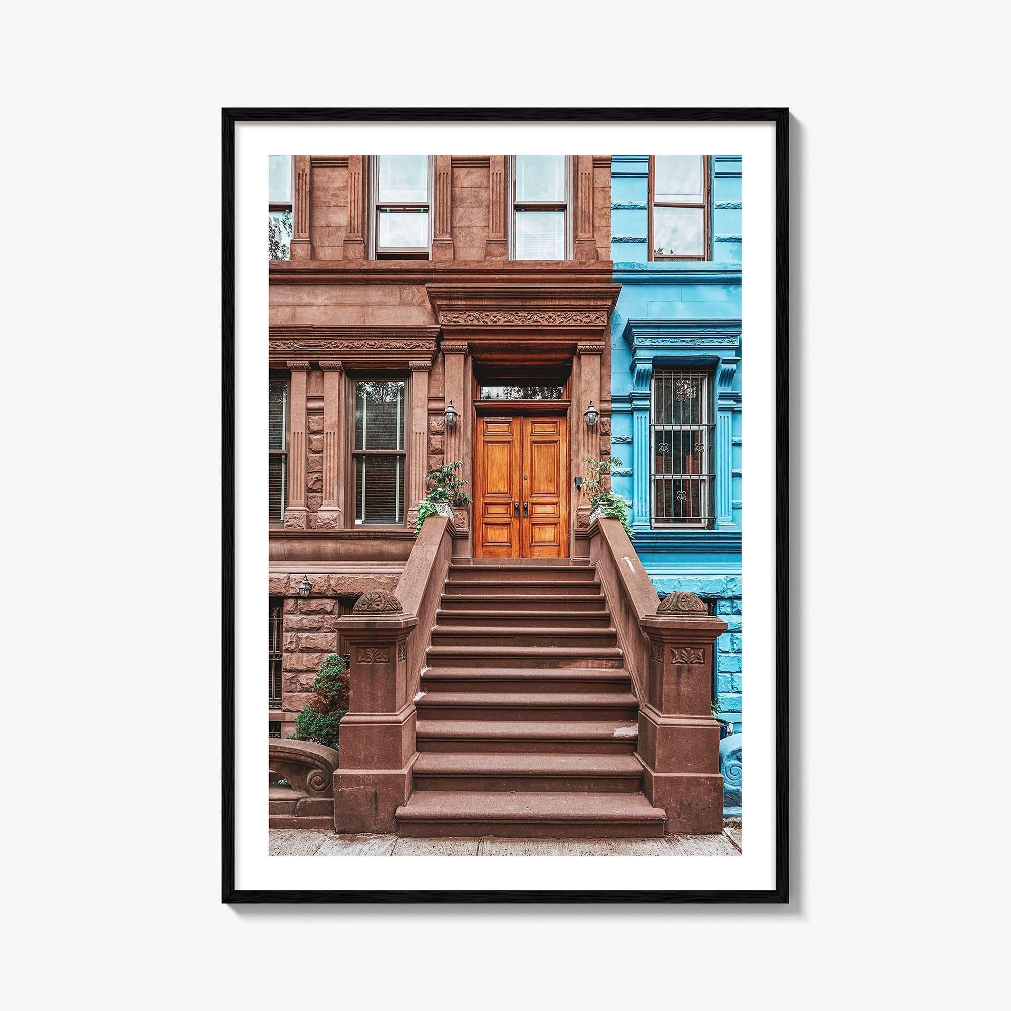 Manhattan Fine Art Photo Print, New York City NYC, Historic Brownstones, Wall Poster