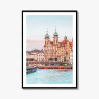Lucerne Fine Art Photo Print, Switzerland, Chapel Bridge, Vierwaldstattersee, Wall Decor, Poster
