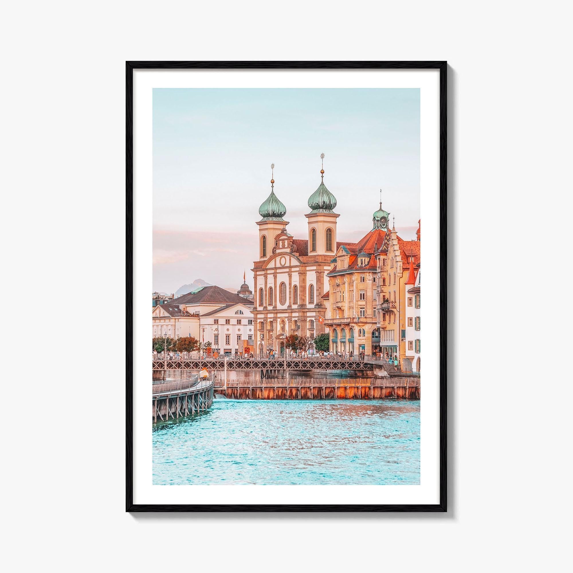 Lucerne Fine Art Photo Print, Switzerland, Chapel Bridge, Vierwaldstattersee, Wall Decor, Poster