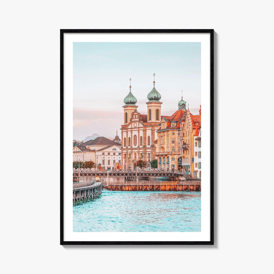 Lucerne Fine Art Photo Print, Switzerland, Chapel Bridge, Vierwaldstattersee, Wall Decor, Poster