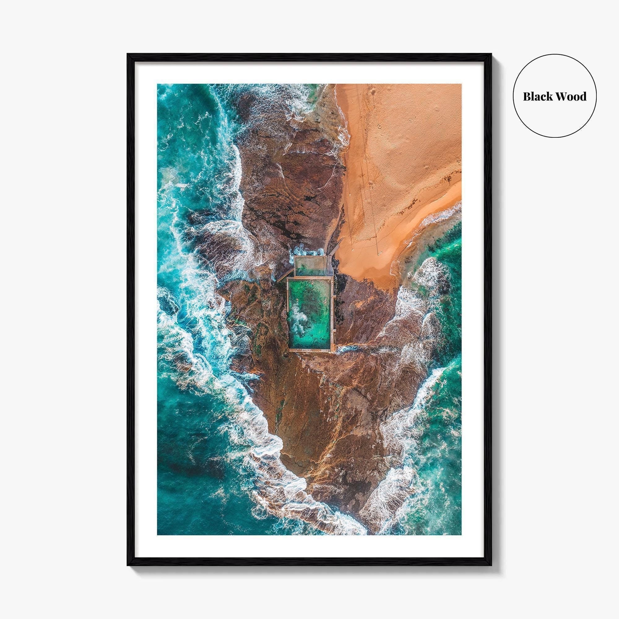 Sydney Northern Beaches Fine Art Photo Print, Aerial, New South Wales, Australia, Wall Poster