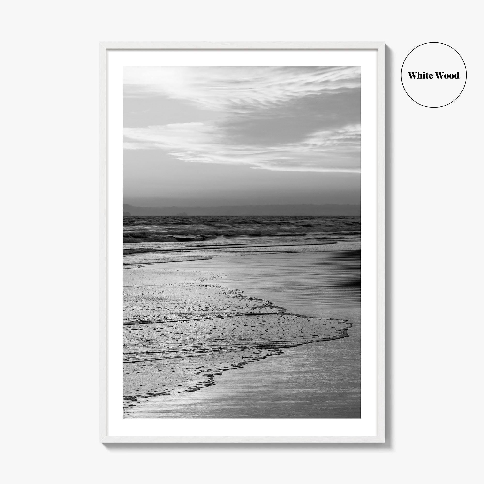 Huntington Beach Black and White Fine Art Photo Print, Orange County California Poster