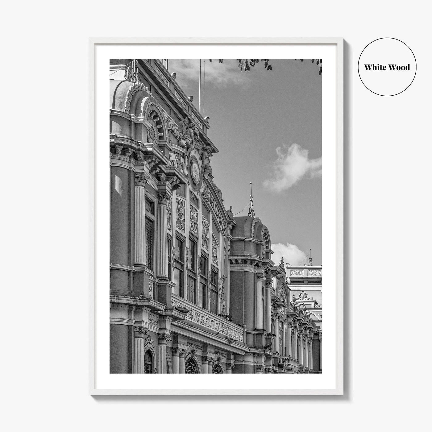 San Jose Costa Rica Black and White Fine Art Photo Print, City Wall Poster