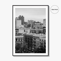 Harlem Skyline Black and White Fine Art Photo Print, Manhattan NYC Wall Decor Poster